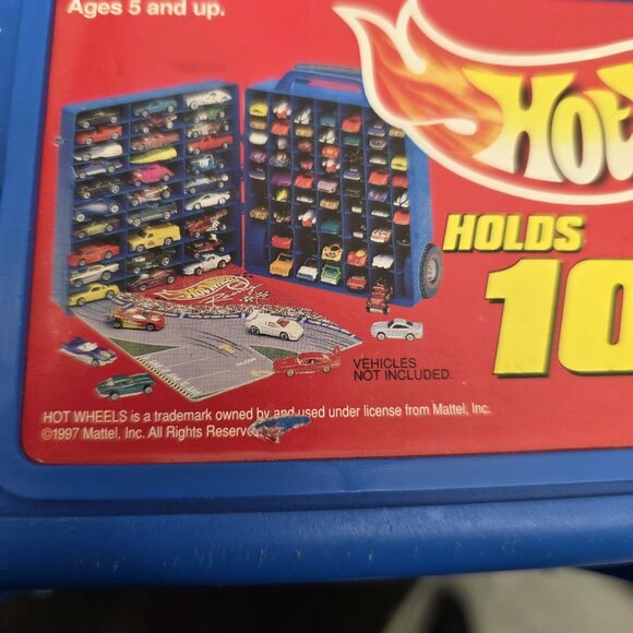 Hot Wheels Vintage 1997 100 Car Rolling Carrying Case W/Extended Handle No Cars - Picture 12 of 12